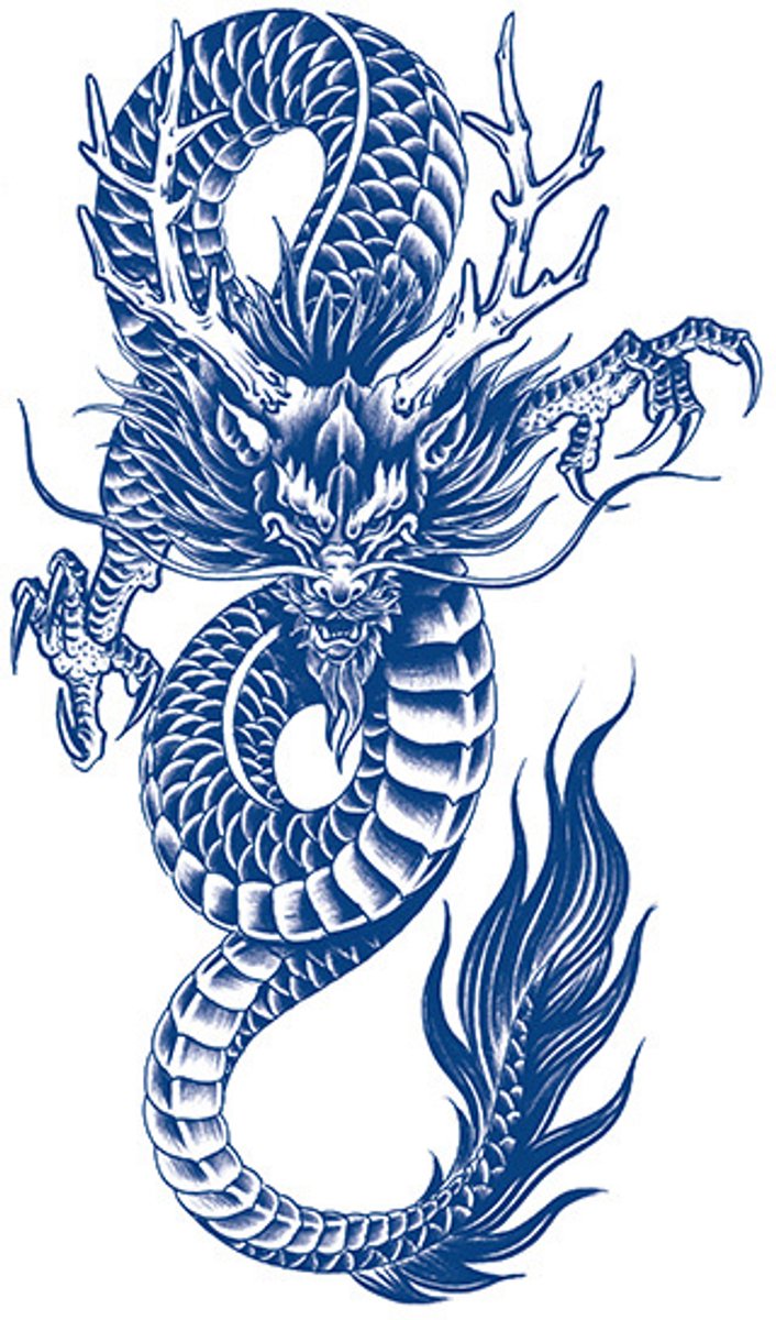Tijdelijke tattoo Shadowcoil Dragon 2 weken