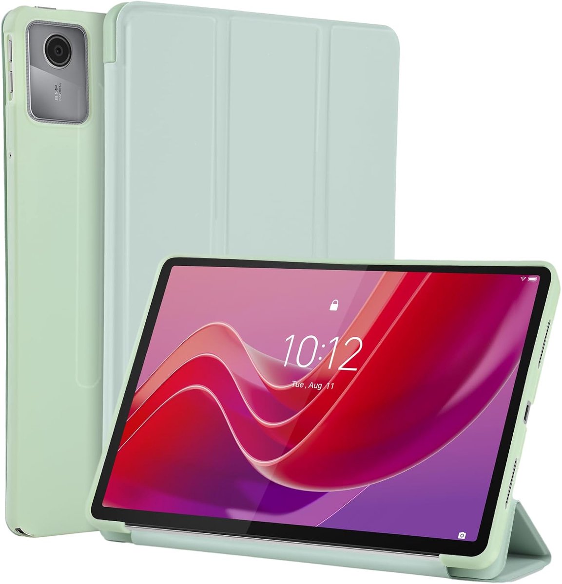 Tablet hoes 11 inch - premium PU leer - groen - ondersteuning voor twee kijkhoeken - ShopVlot
