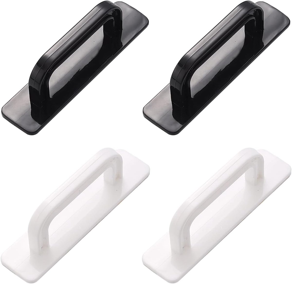 Ponsvrije handgrepen 10x2,5 cm - zelfklevend zwart/wit - eenvoudige installatie - ideaal voor thuisgebruik - ShopVlot