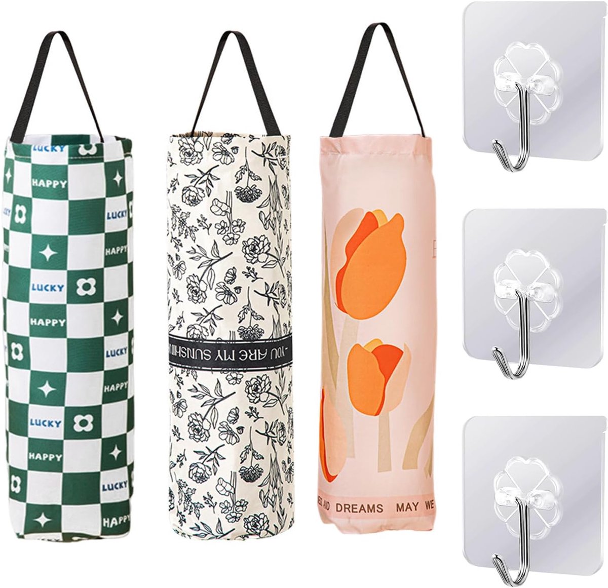 Opslagzakken voor Plastic Zakken 47x10 cm - Waterdicht en Duurzaam - Inclusief 3 Zelfklevende Haken - ShopVlot