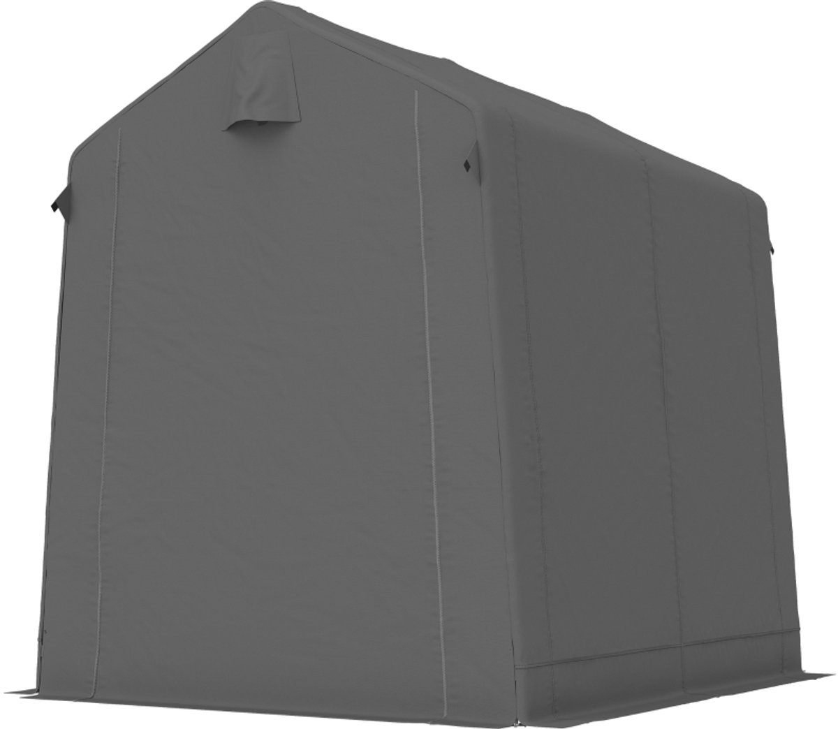 Garage tent 230x190x220cm donkergrijs metaal gereedschapsschuur fietsenstalling buiten opslagtent met oprolbare ritssluiting deur ventilatieontwerp stabiel en duurzaam opslagtent voor fiets en grasmaaier