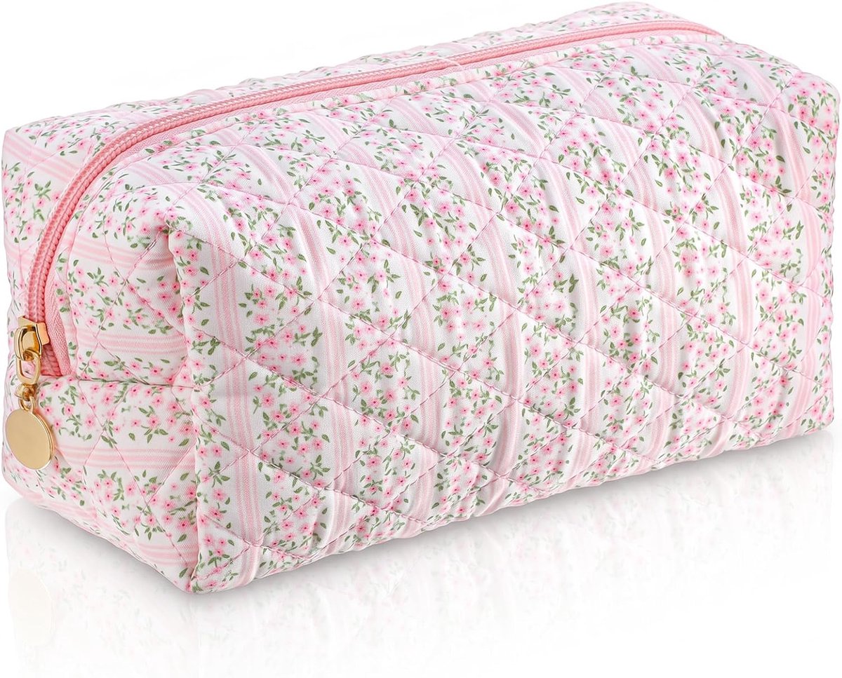 Make-up tas bloemen - multifunctionele toilettas - zachte stof - ideaal voor reizen - ShopVlot