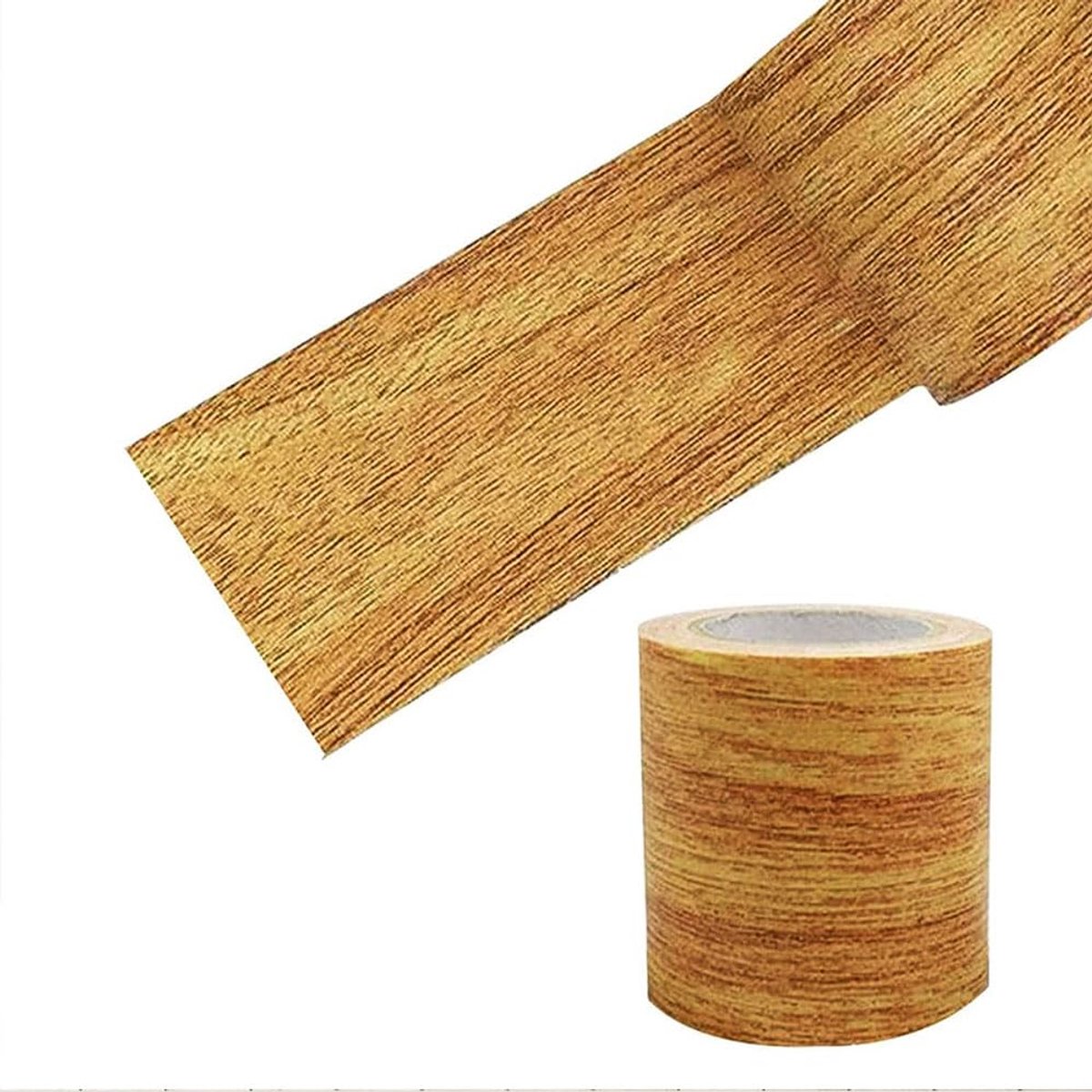 Imitatie Houten Tape 8 cm x 4,57 m - Zelfklevend Hout Effect - Waterdicht en Ondersteunend - Ideaal voor Reparaties - ShopVlot