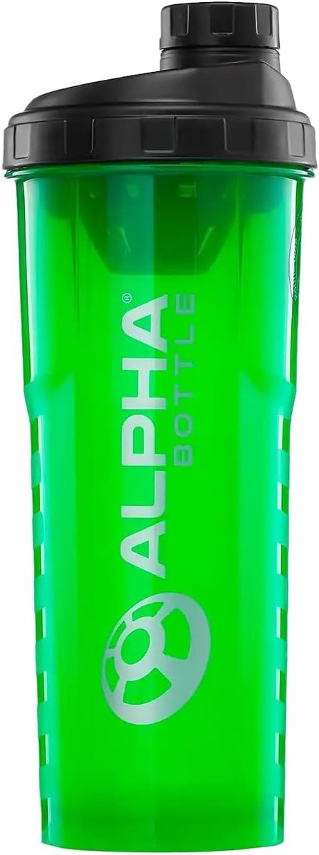Shaker 1000ml - groen - 100% lekvrij - anti-bacterieel - ShopVlot