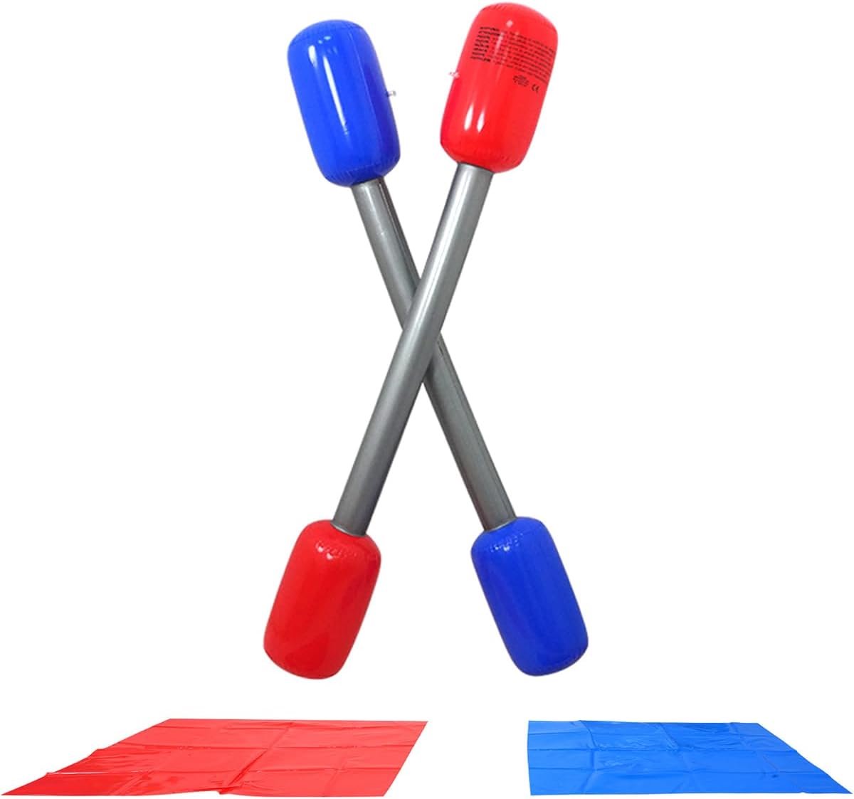 Opblaasbaar gladiator speelset - 2 opblaasbare stokken - PVC - leuk voor buitenactiviteiten - ShopVlot