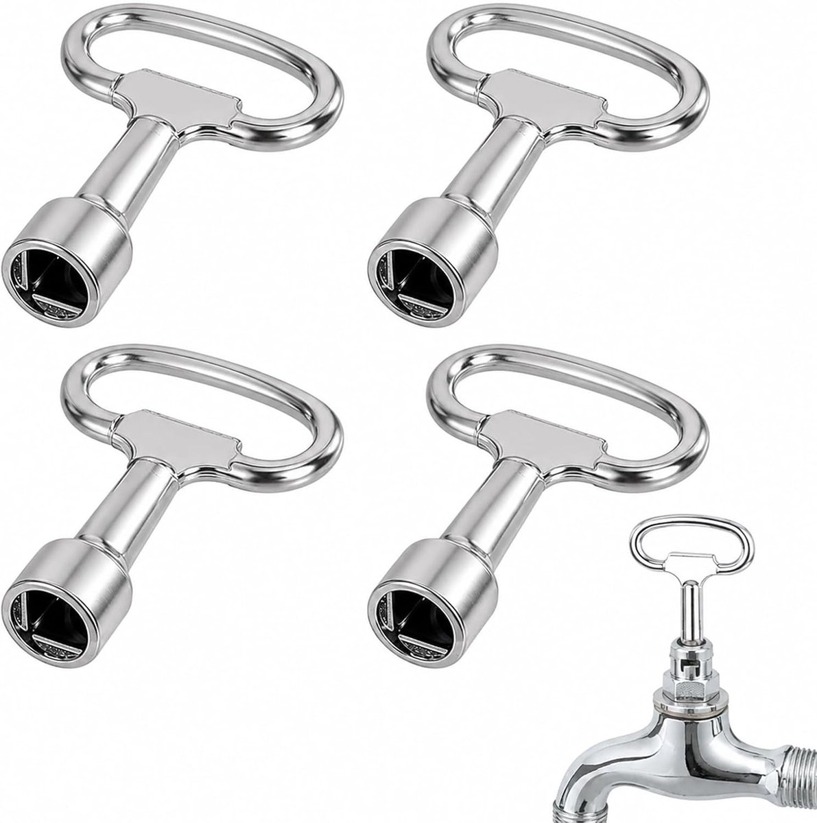Vierkante kraansleutel 8 mm - zinklegering - universeel - voor gaswatermeterdozen - ShopVlot