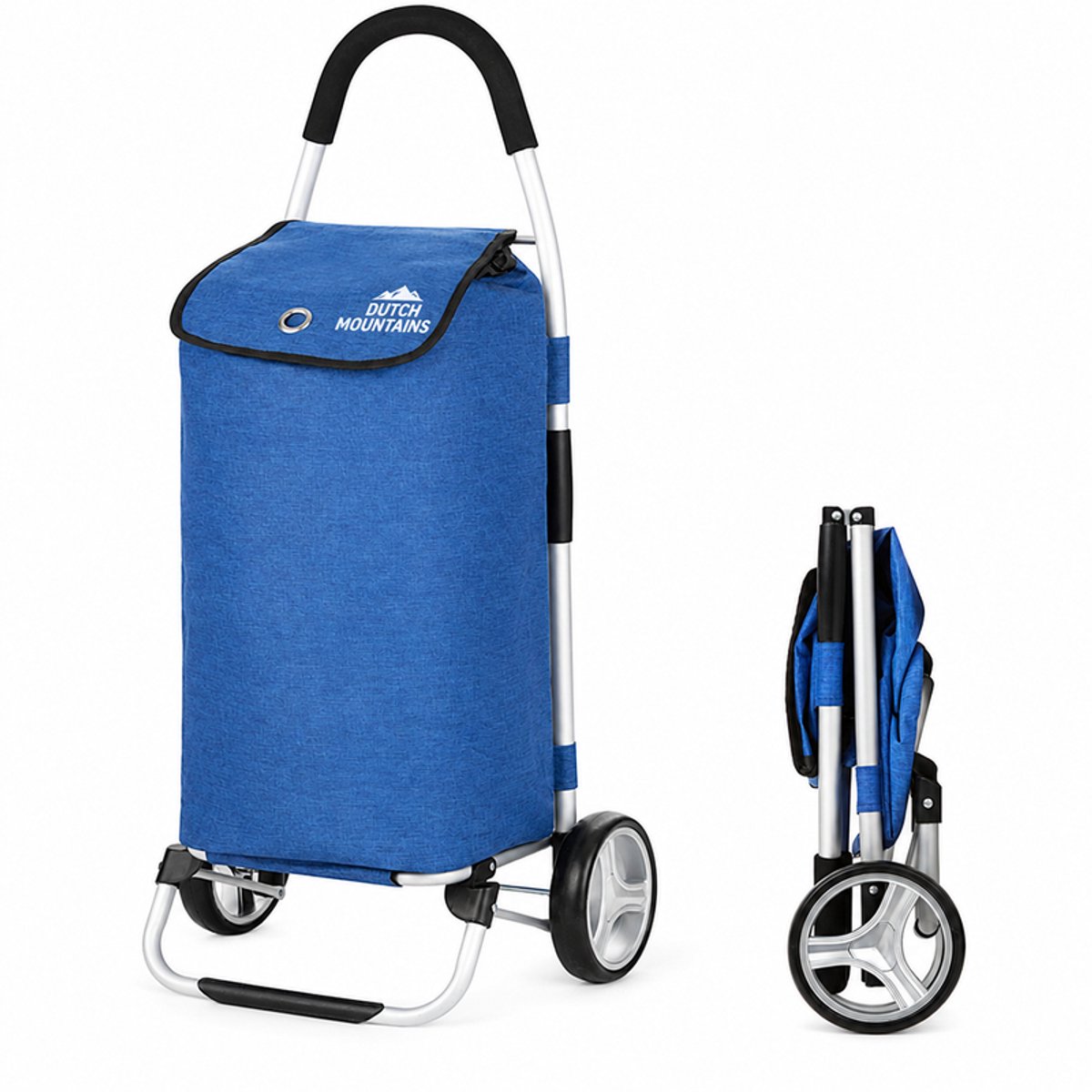 Dutch Mountains Boodschappentrolley 45 liter - Opvouwbare Boodschappenwagen - Boodschappenkar - Blauw