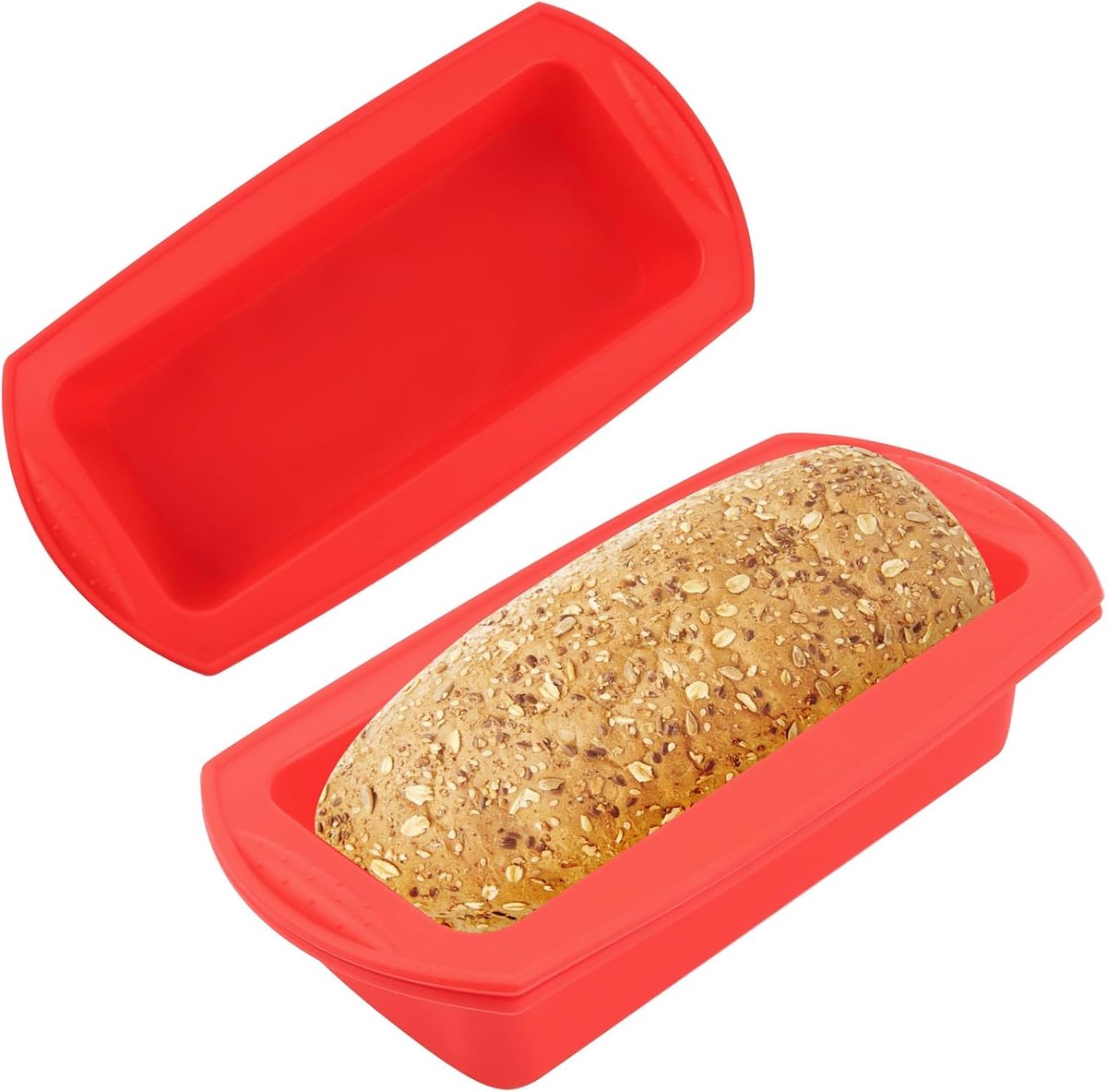 Broodbakvormen silicone set van 2 - niet-klevend - ideaal voor zelfgebakken brood - ShopVlot