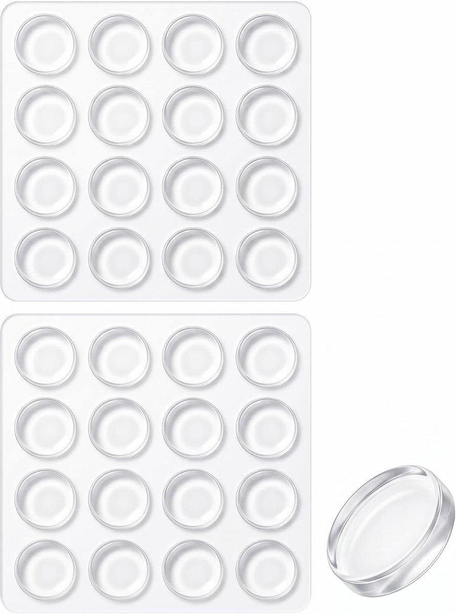 Rubberen buffers 20 x 5 mm - transparant - zelfklevend - schokdempers voor meubels - ShopVlot