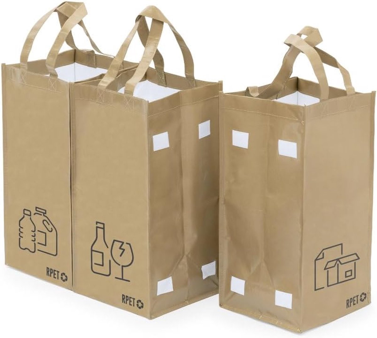 Recycling set 23 L - duurzame PP-fabric - met stevige handgrepen - leert kinderen recyclen - ShopVlot