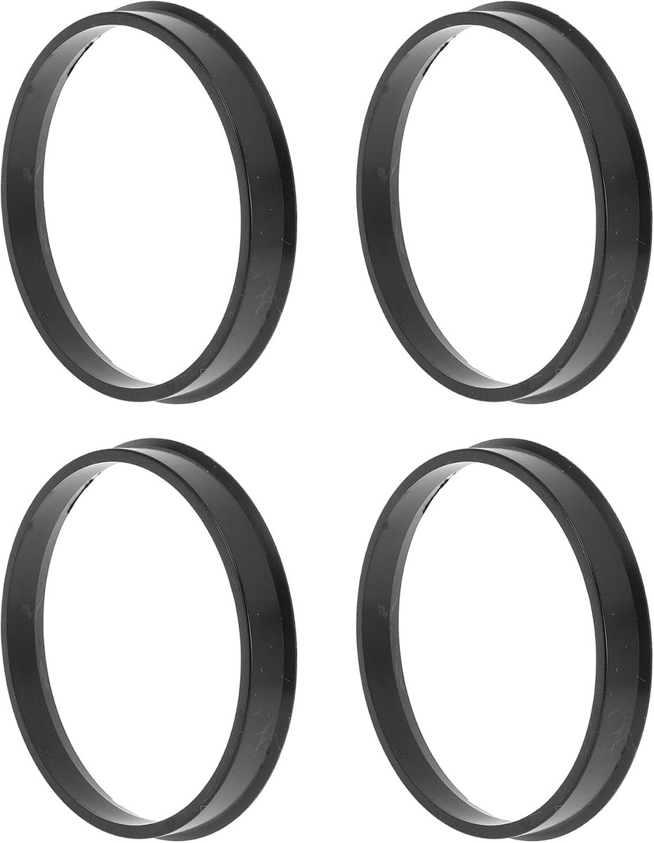 Wiel hub centric ringen 72.1mm tot 67.1mm - zwart polycarbonaat - schokabsorberend - universele pasvorm - ShopVlot