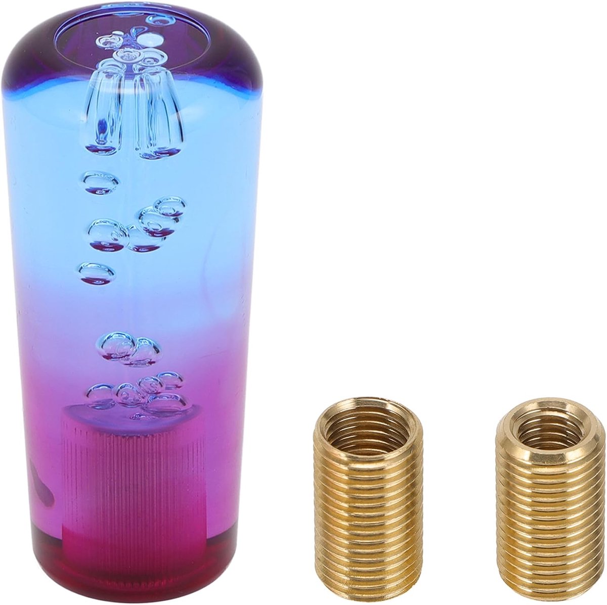Versnellingspookknop 10cm - Kristal Rond - Acryl Blauw Paars - Universele Fit voor Auto - ShopVlot