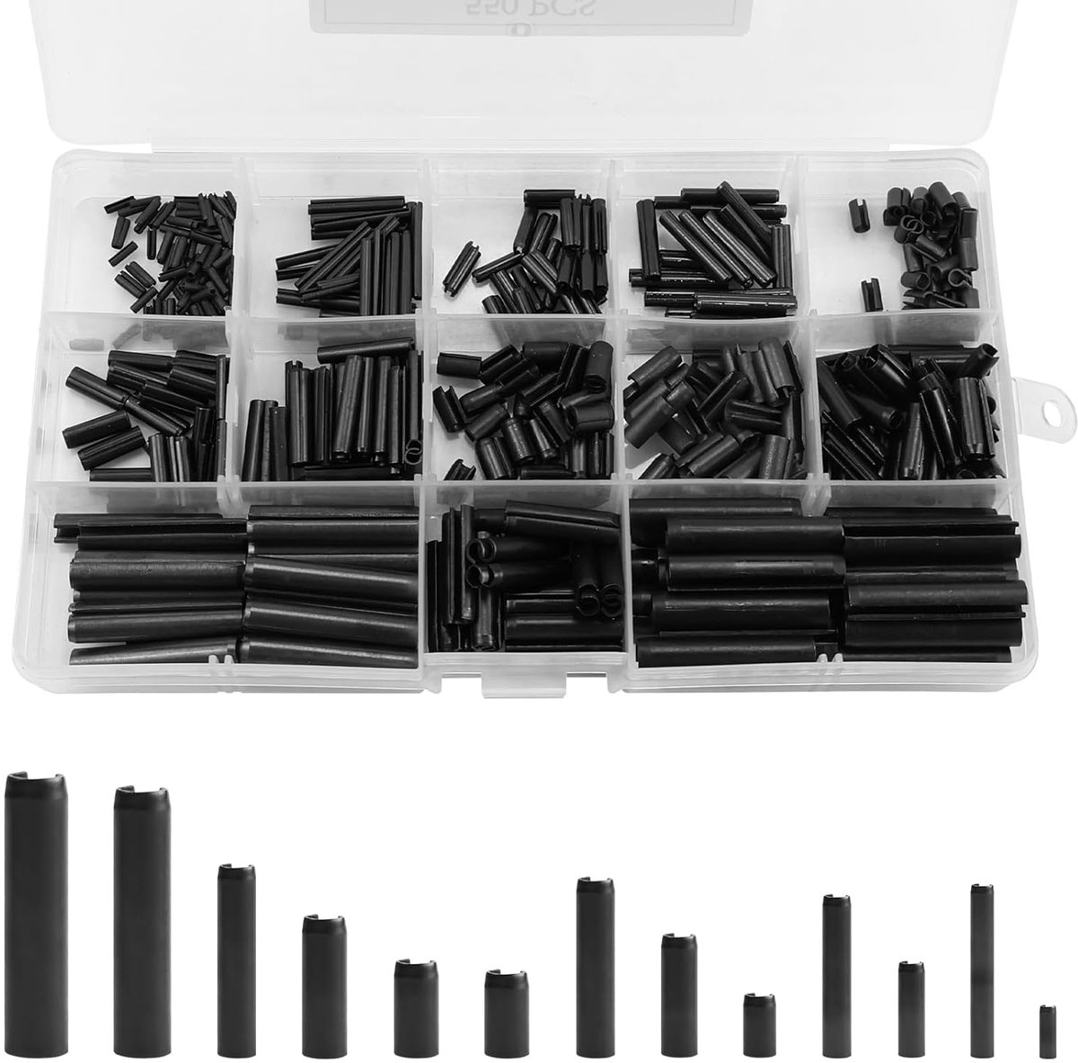 Springbar pinnen 550 stuks - Manganese staal - Corrosiebestendig - Voor robuuste bevestigingen - ShopVlot