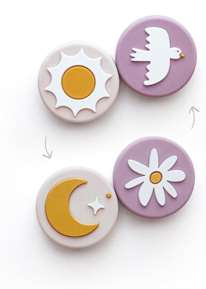 Tennisdampers - set van 2 - uniek met TOS-functie - sun/moon en bird/flower - demping voor extra speelcomfort - ShopVlot
