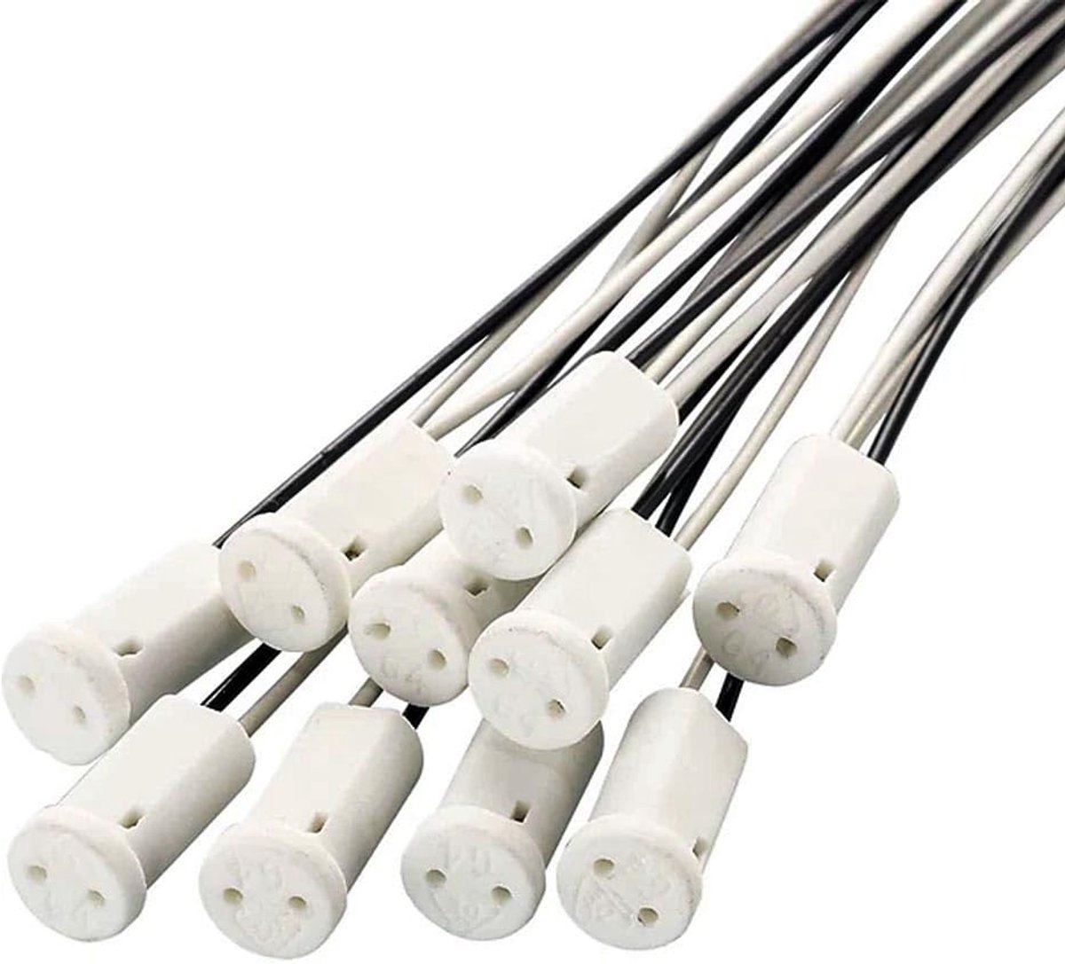 Lamp holder G4 10 stuks - keramische basis - 20 cm kabel - geschikt voor LED en halogeen - ShopVlot