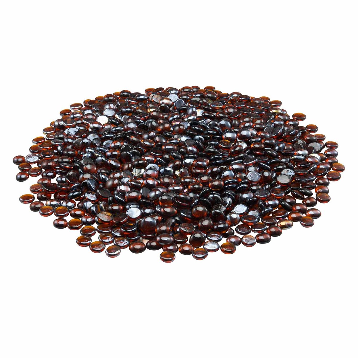Hittebestendige Glasstenen, 4,5 Kg, 19 mm Glasparels voor Vuurkorven en Haarden, Rookvrij Decoratief Glas, Vuurkristallen in Amberkleur