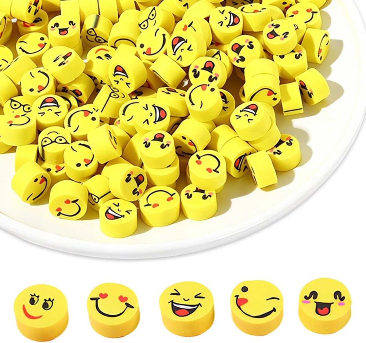 Gummen met Smiley Gezicht - Mini Formaat - Hoogwaardige TPR - Perfect voor Kinderen - ShopVlot