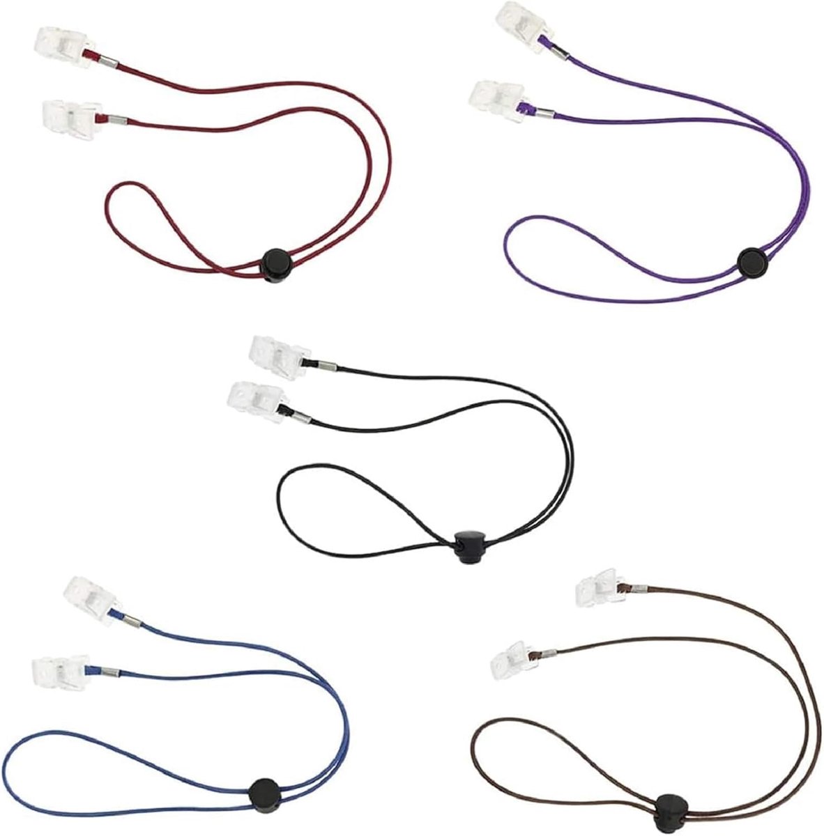 Servetclip met ketting - 5 stuks - voor senioren - handige oplossing voor servetten - ShopVlot