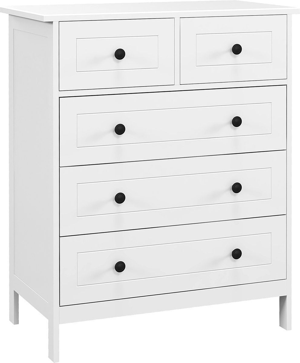 HOMCOM ladekast - MDF - 74x40x91cm - Wit