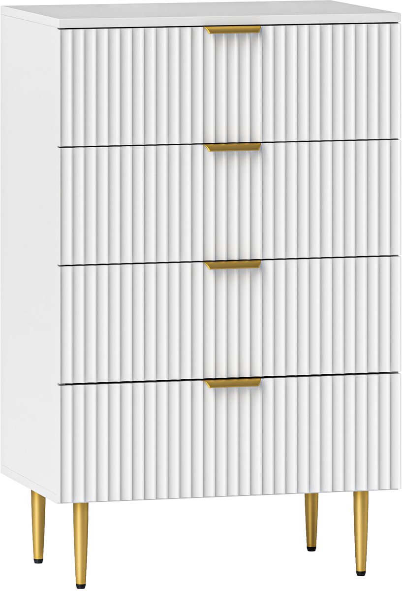 HOMCOM Ladekast MDF - 60x40x96cm - Wit