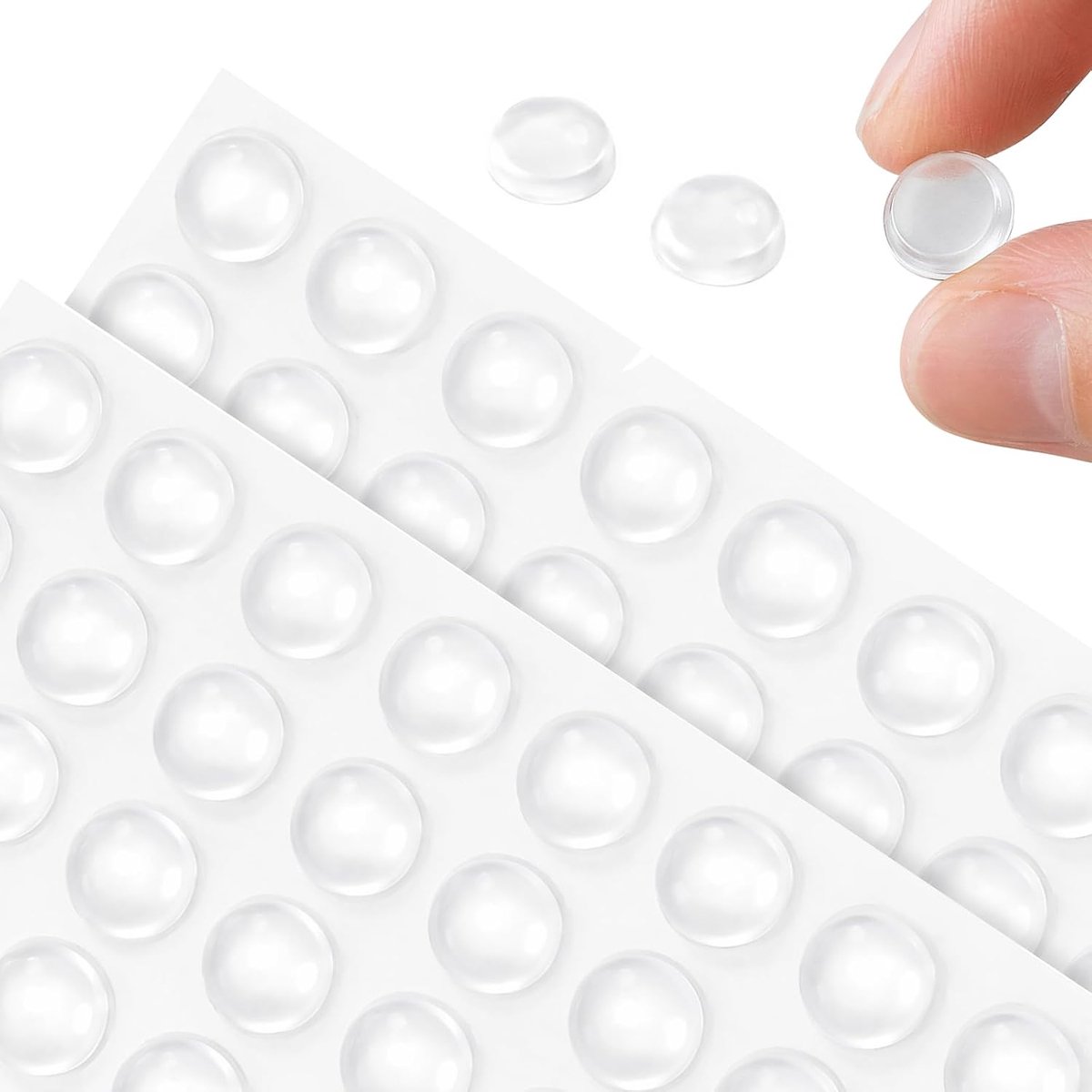 Rubberen noppen 64 stuks - transparant 12x4mm - antislip pads - onzichtbare bescherming voor glasplaten - ShopVlot