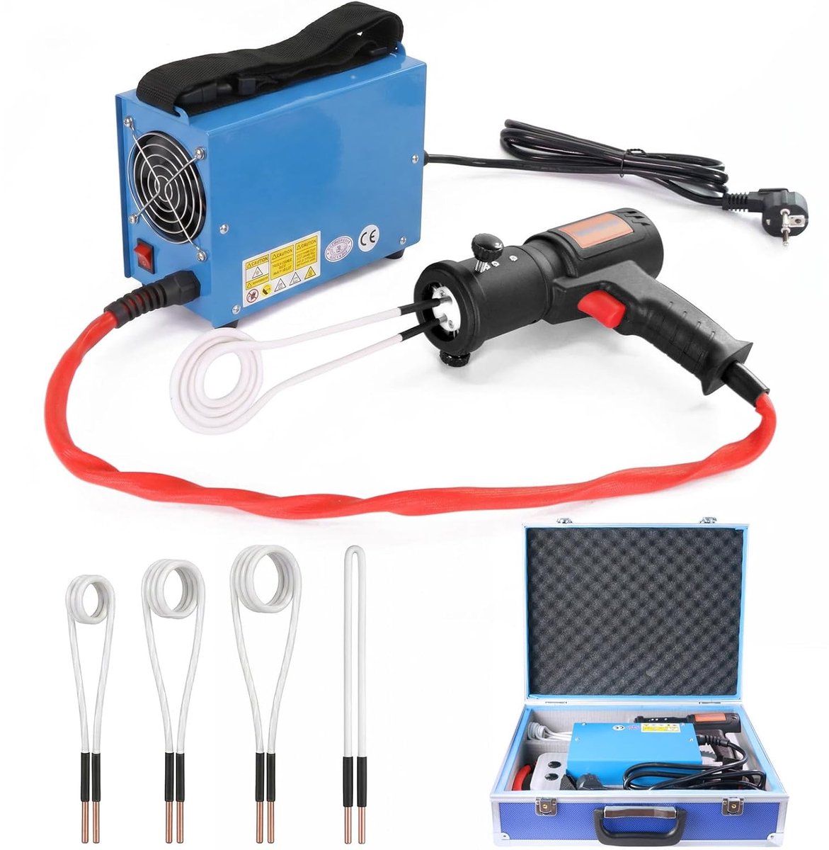 Inductieverwarmer 1500 W - vlamloze verwarmingsspoelen - voor losmaken van roestige schroeven - ShopVlot
