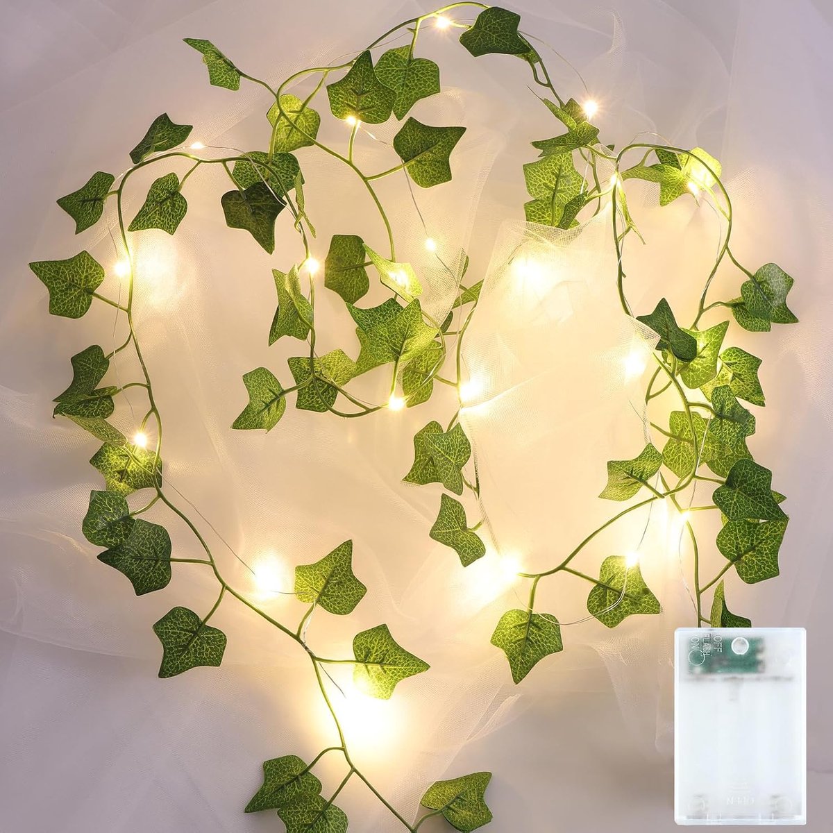 Lichtsnoer 2 m - 20 leds - kunstklimop - sfeervol voor slaapkamer - ShopVlot