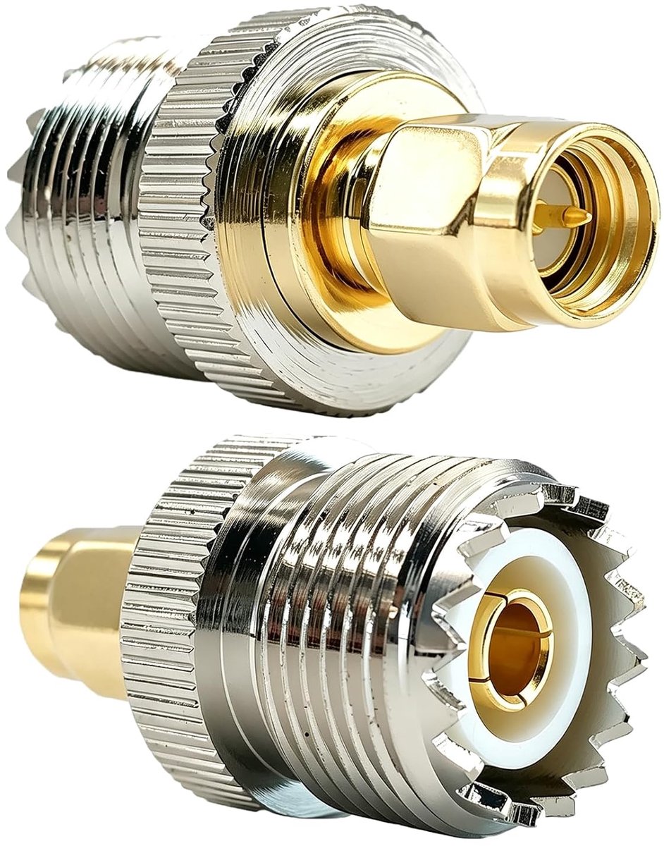 Coaxiale adapter SMA Male naar UHF Female - Messing met nikkelcoating - Duurzaam en compact - Voor CB-radio antenne - ShopVlot