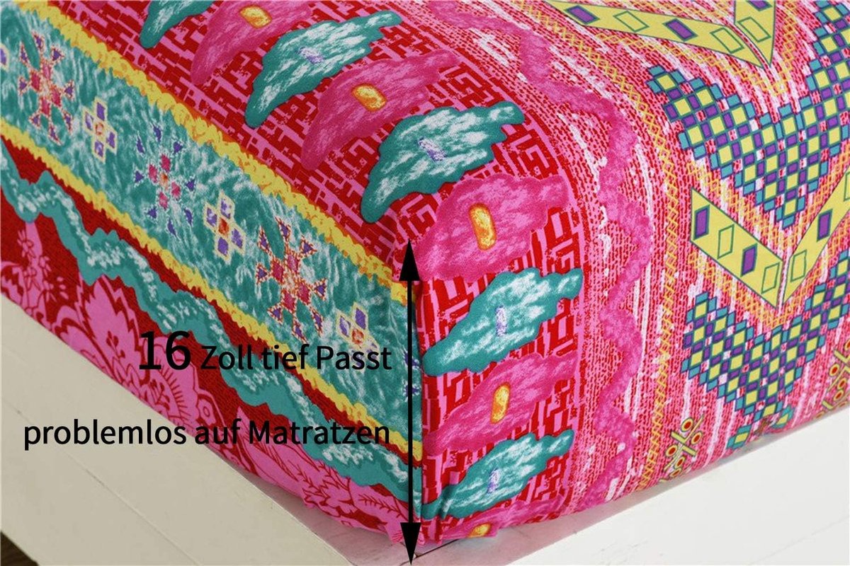Fitted sheet 180 x 200 cm - Microfibre jersey - Oeko-Tex 100 - Geschikt voor boxspring en waterbed - ShopVlot
