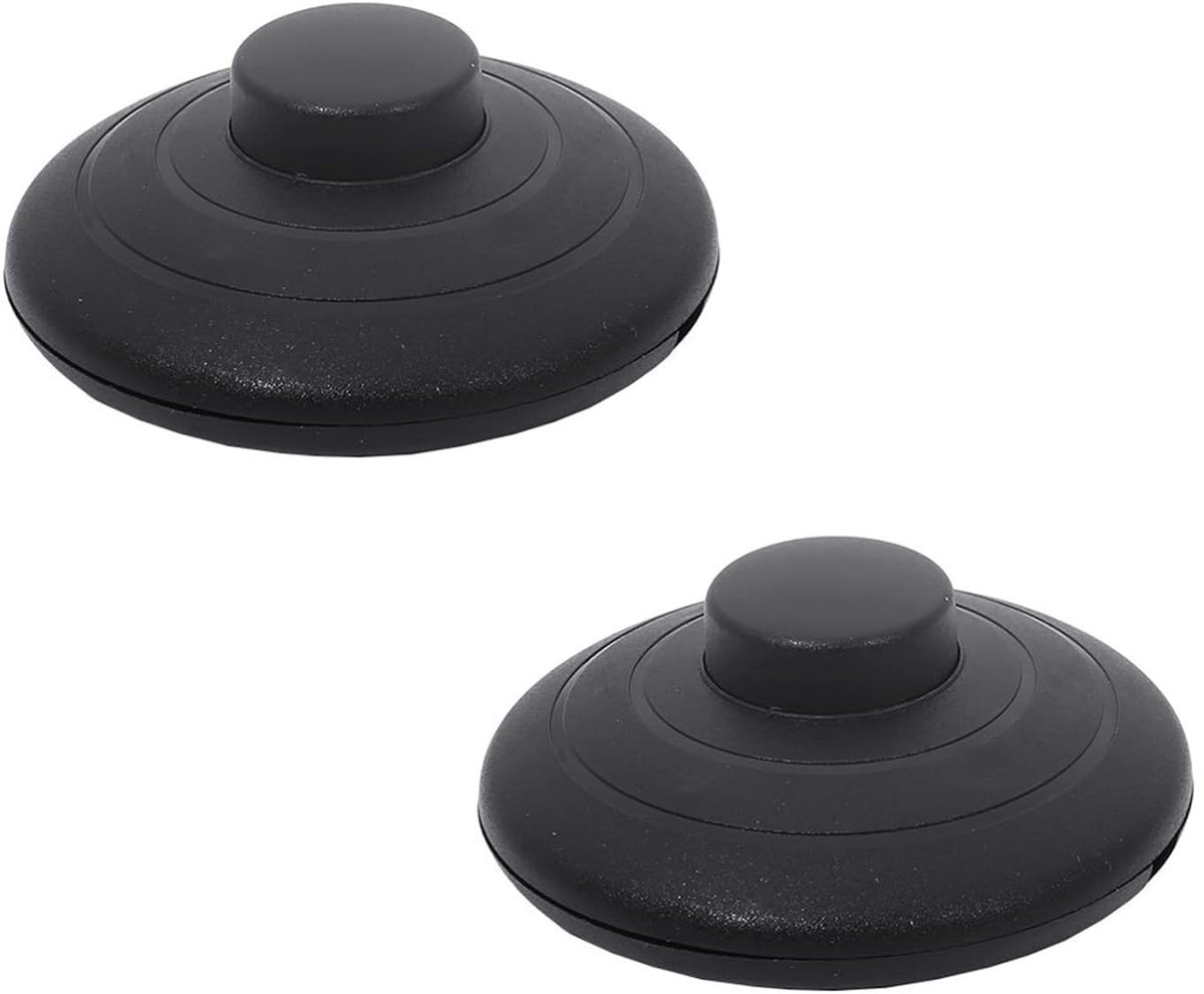 Voetenschakelaar 2 stuks - Rond 69,2mm - Zwart PP materiaal - Geschikt voor lampen - ShopVlot