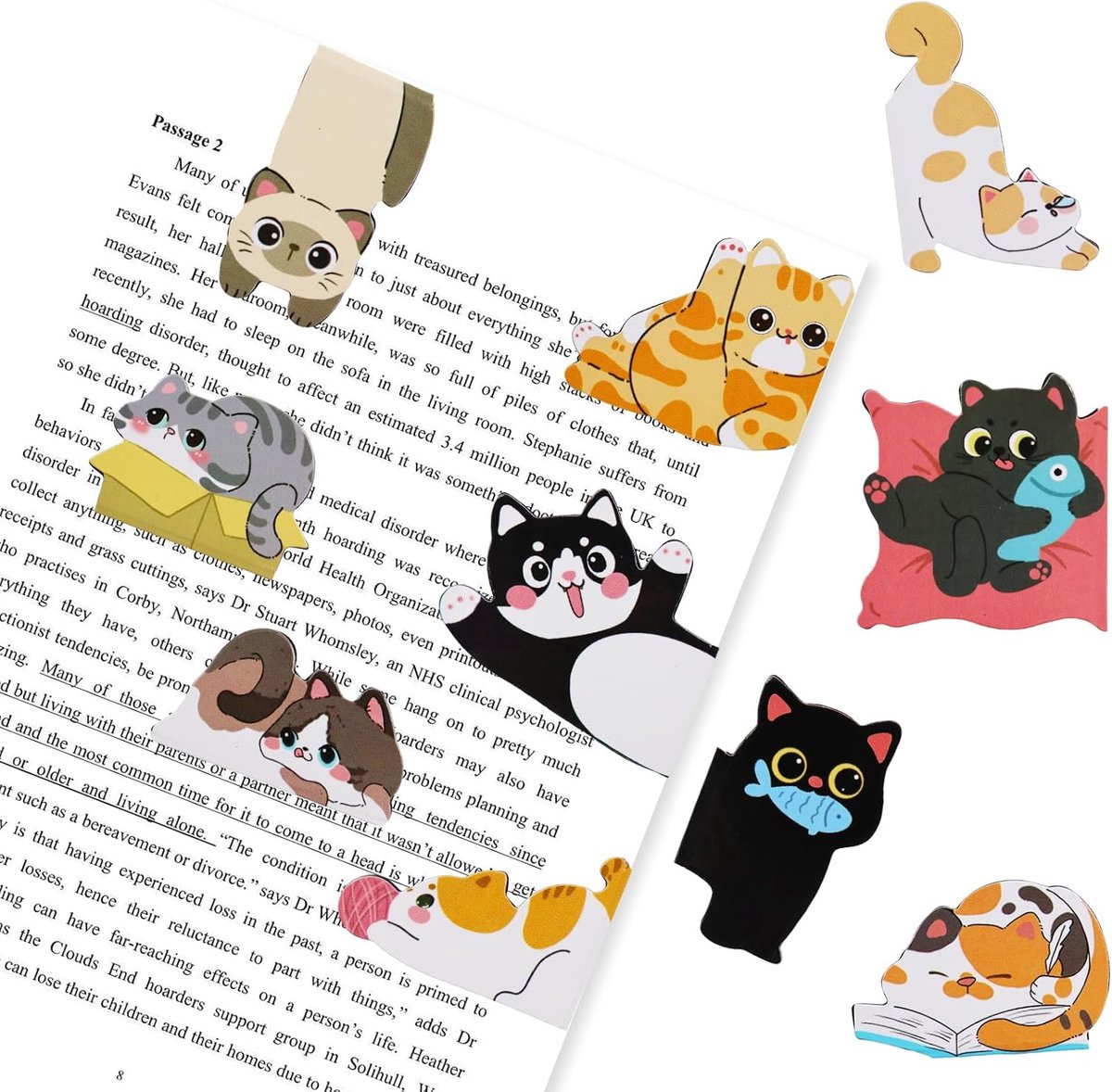 Magnetische Boekenleggers - Schattige Katten - Ideaal voor boekenliefhebbers - 1 stuk - ShopVlot