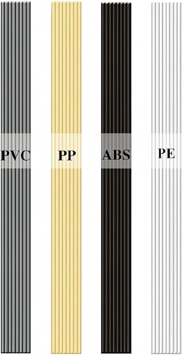 Plastic lasstokken 200 mm - 100 stuks in 4 kleuren - PVC/ABS/PE/PP - ideaal voor kunststof reparatie - ShopVlot