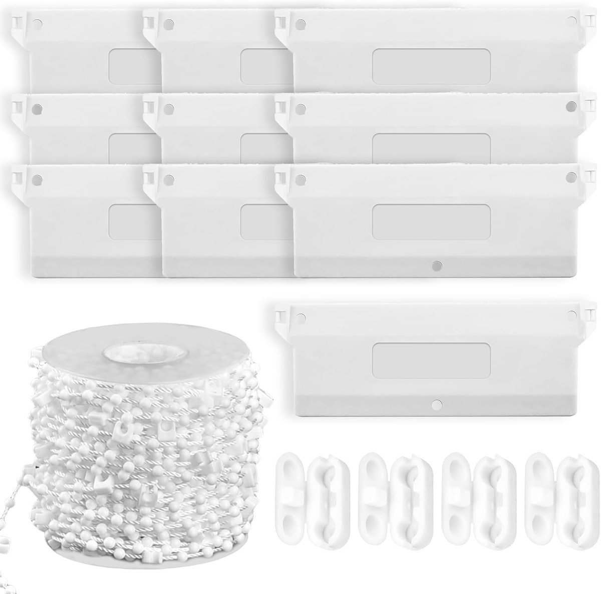 Slatgordijn gewichtsschijven 127 mm - PVC met 10 m ketting - rolgordijn connector - duurzame gordijnaccessoires - ShopVlot