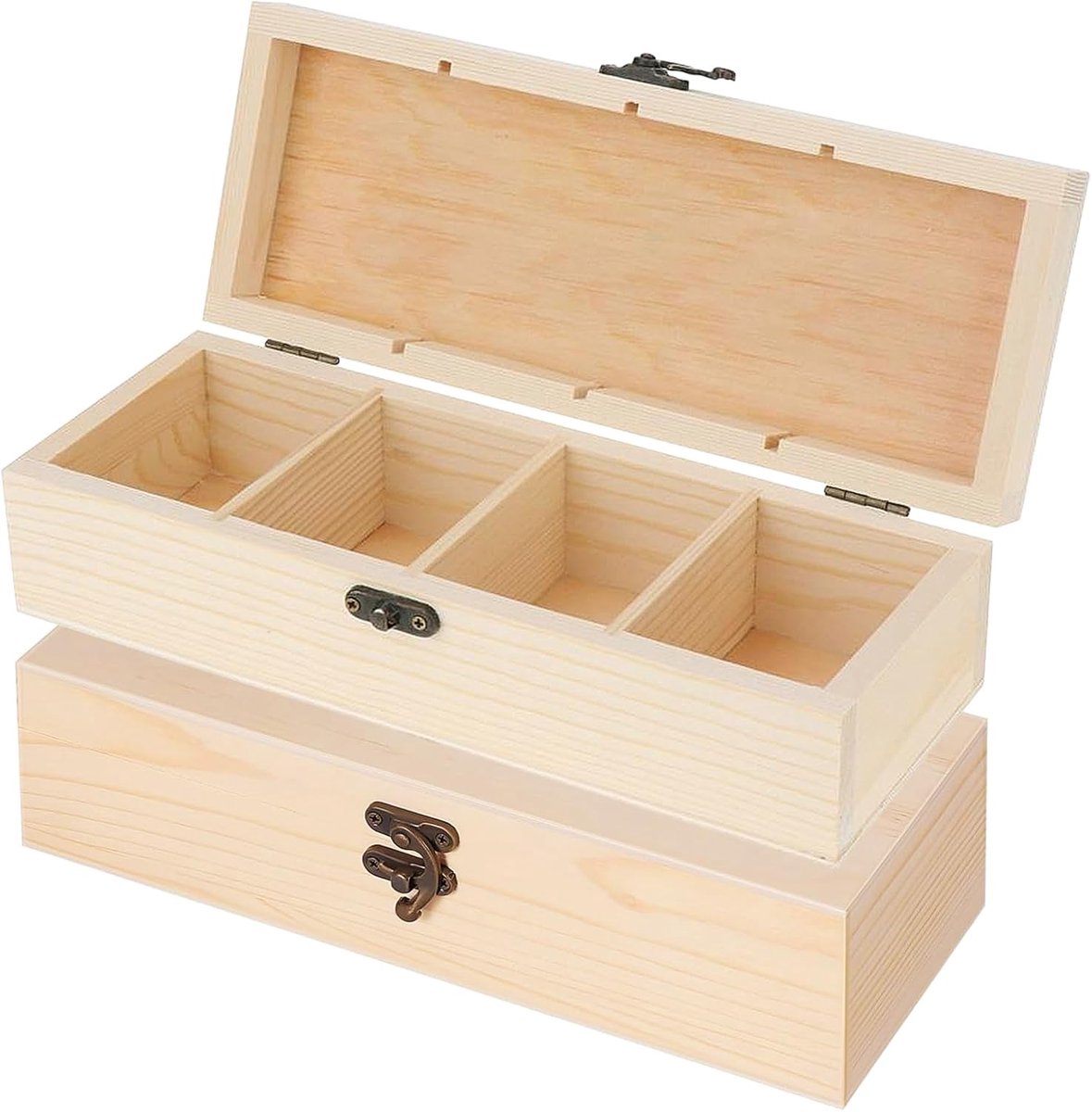 Indexkaarten Box A8 - Houten Opbergdoos - Met Deksel - Ideaal voor Organisatie - m-winkel