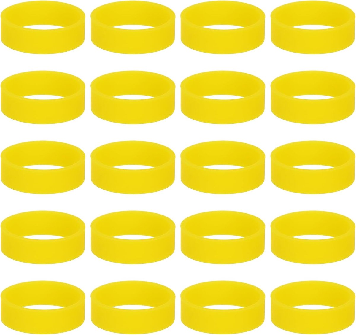 Elastieken, antislip, 3,5 cm, platte elastische rubberen banden voor boeken, vallen, kunst, koord, omsnoeringen, geel