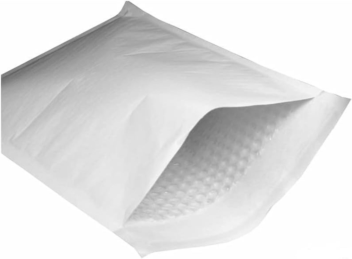 Witte bubbelenveloppen maat E 22 x 26,5 cm - beschermende enveloppen - 100 stuks - ideaal voor verzending - SnelShoppen