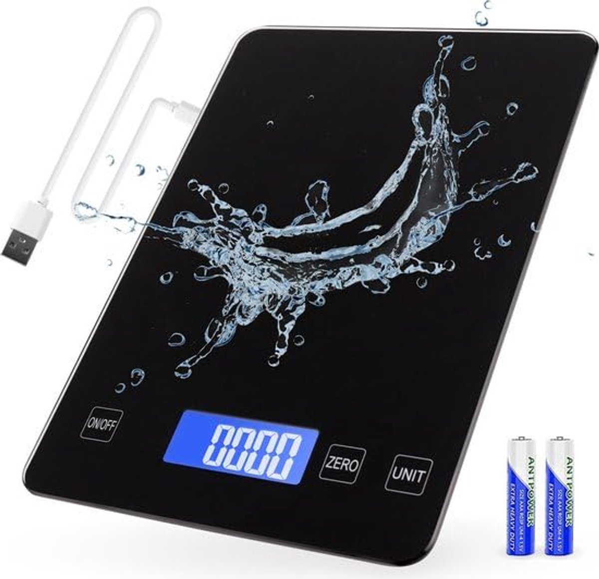 Digitale keukenweegschaal 1g-10kg - USB oplaadbaar - LCD display - Perfect voor koken - SnelShoppen