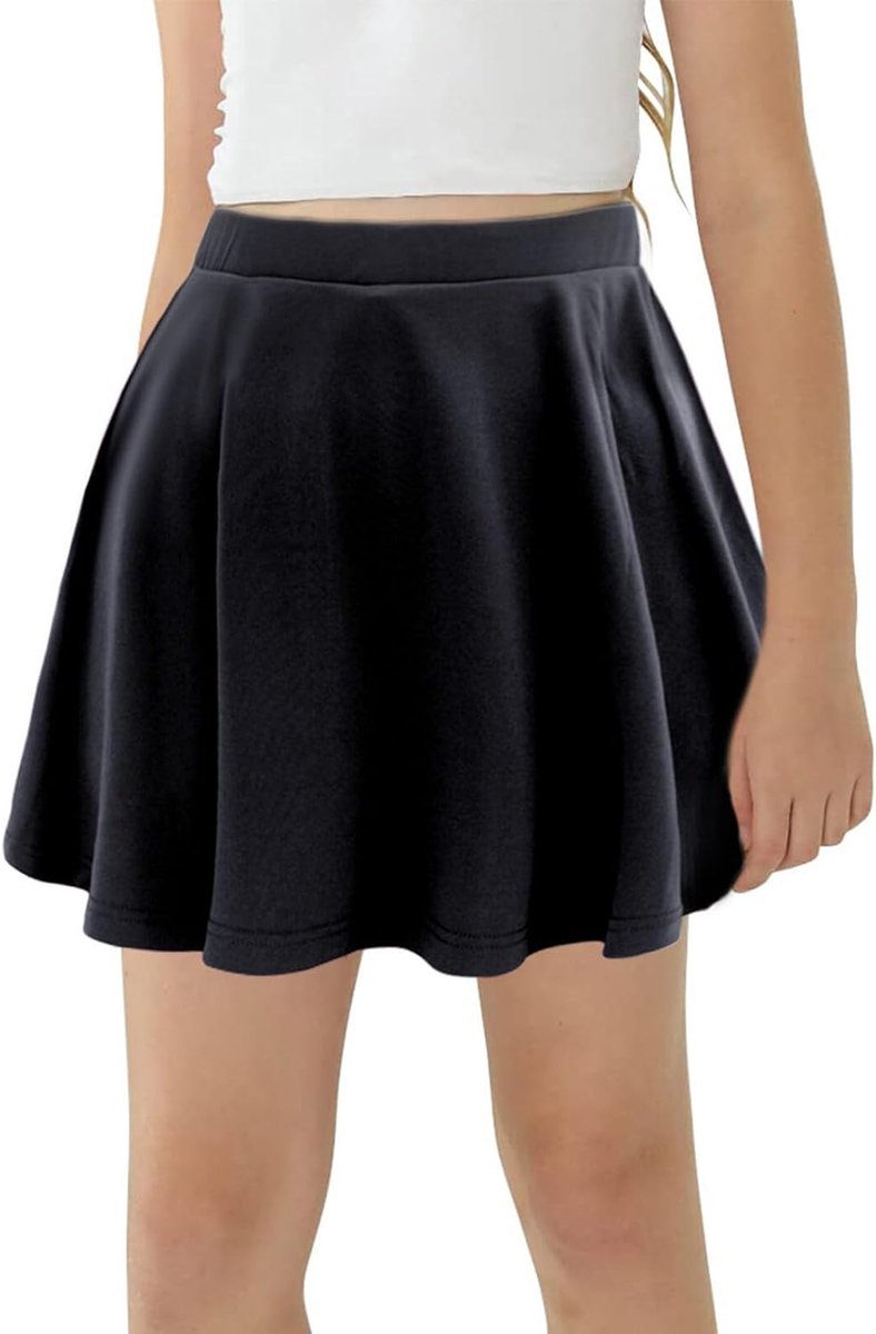 Meisjesrok met broek eronder, sport, plooirok, kinderen, skaterrok, basic, solide, minirok, tennis, golf, plissé, rok, schattige sportrok, 110-160 cm
