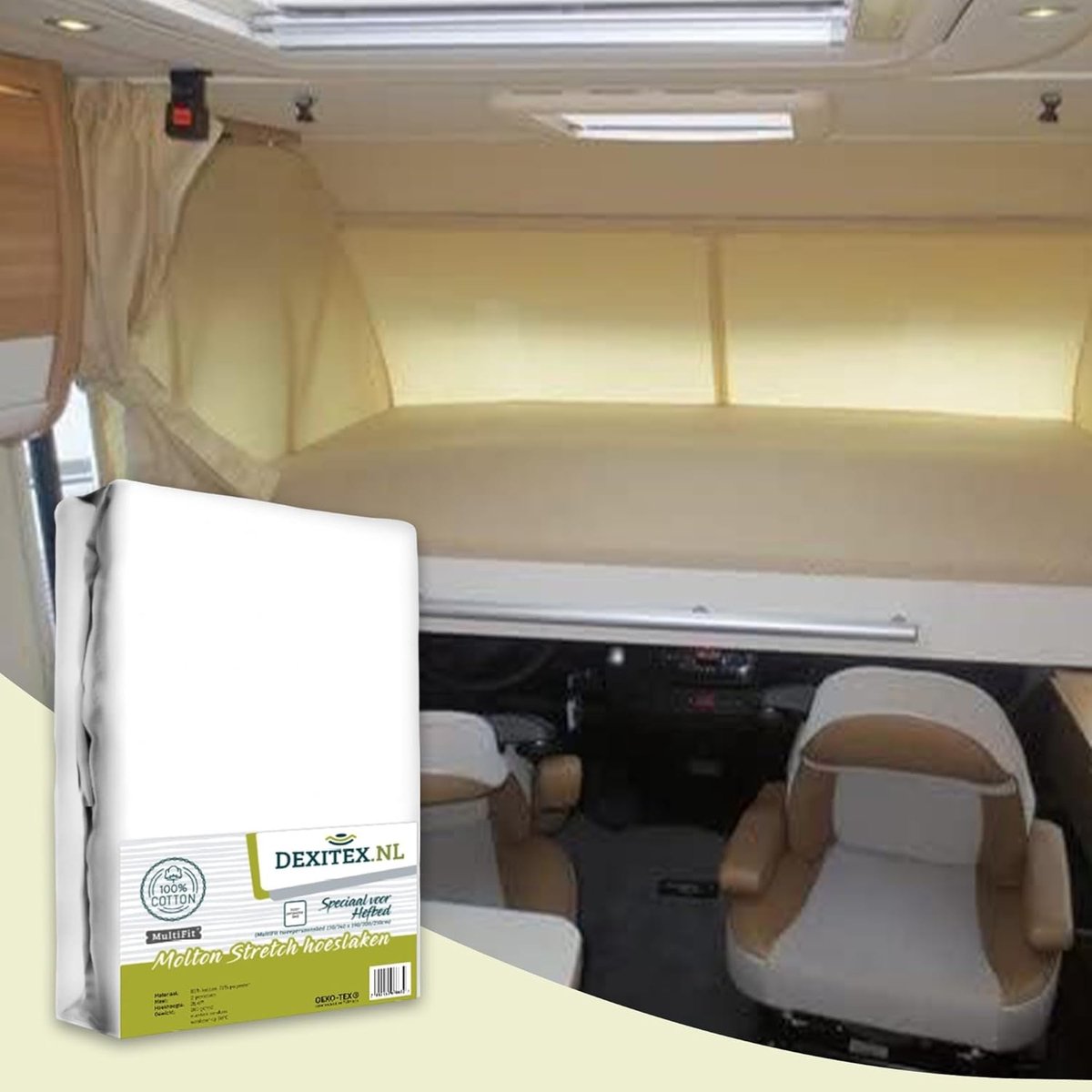Molton matrasbeschermer 130-160 cm - 100% katoen - Oeko-Tex® gecertificeerd - zacht en comfortabel - SnelShoppen