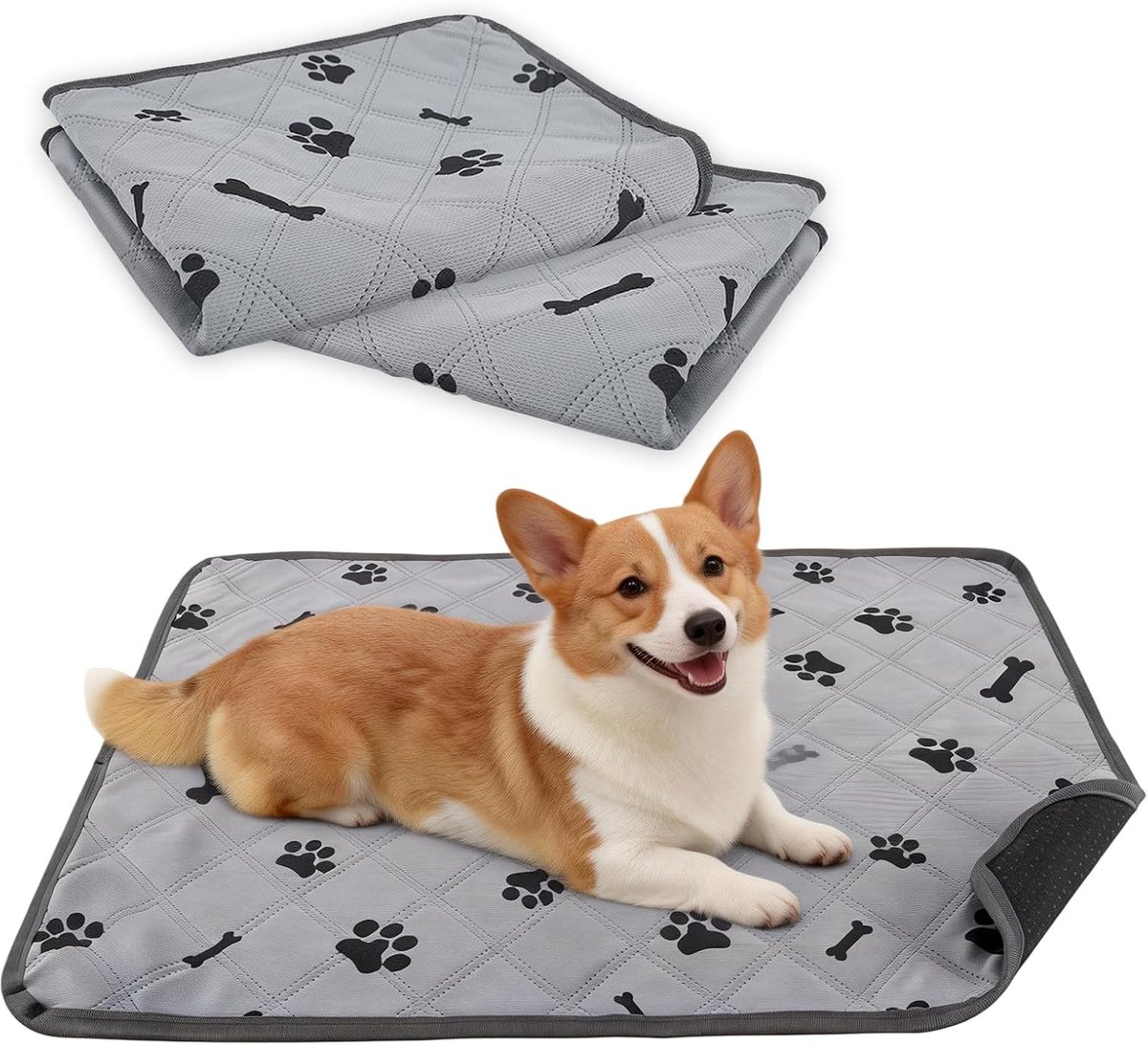 Pads voor cavia's: 2 stuks 120 x 90 cm wasbare absorberende onderleggers, cavia-PIPI pads, antislip caviamat, voor konijnen, hamsters, puppy's en kleine dieren