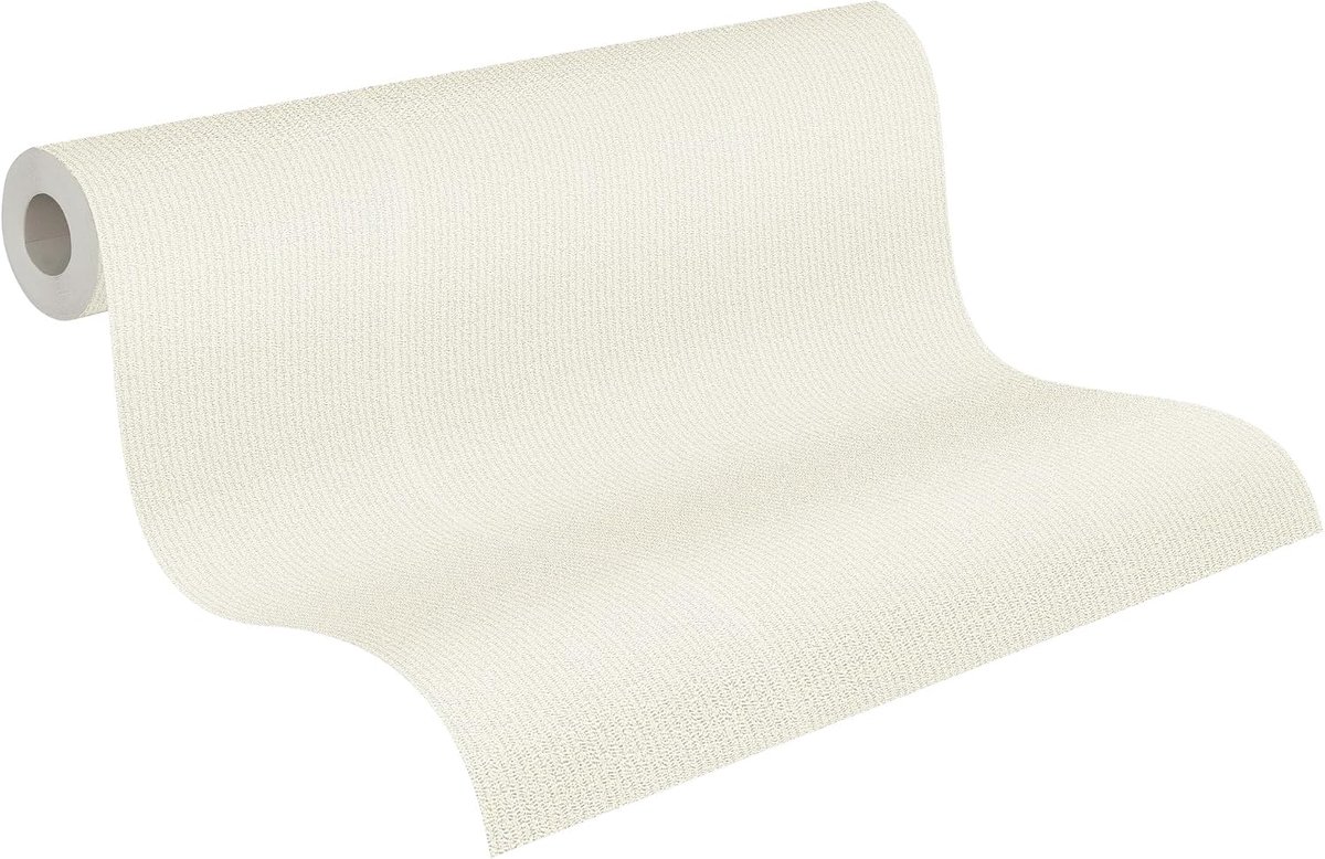 Behang behang effen 10,05 m x 0,53 m crème wit Made in Germany 373651 37365-1