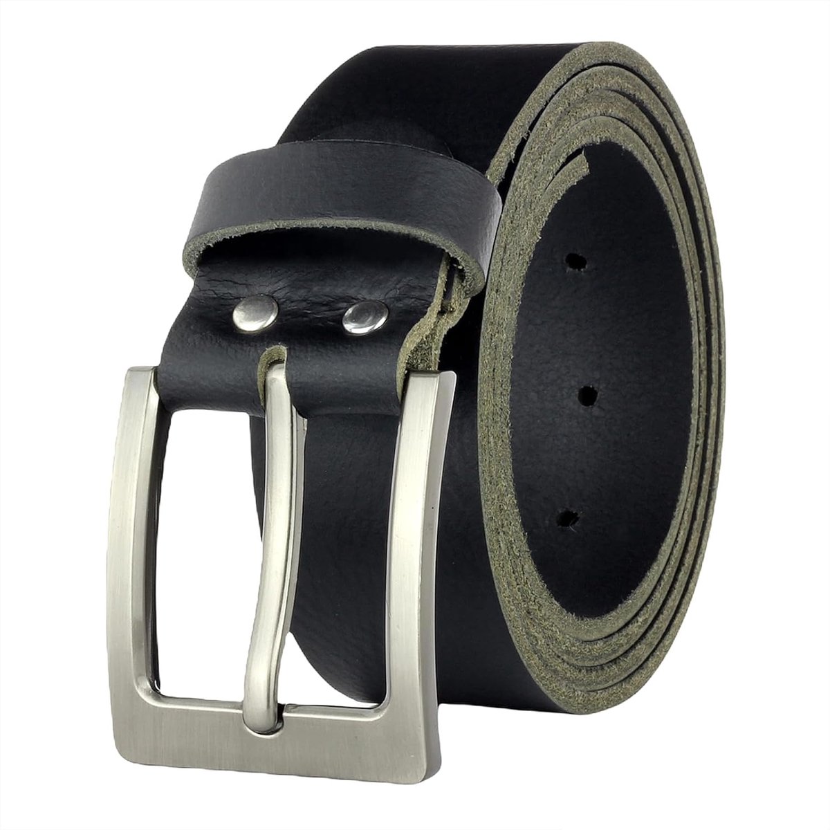Riem leren riem zwart 4 cm breed volledig lederen jeansriem dames heren rundleer handgemaakt echt leer MADE IN GERMANY NIEUW #4MVL121