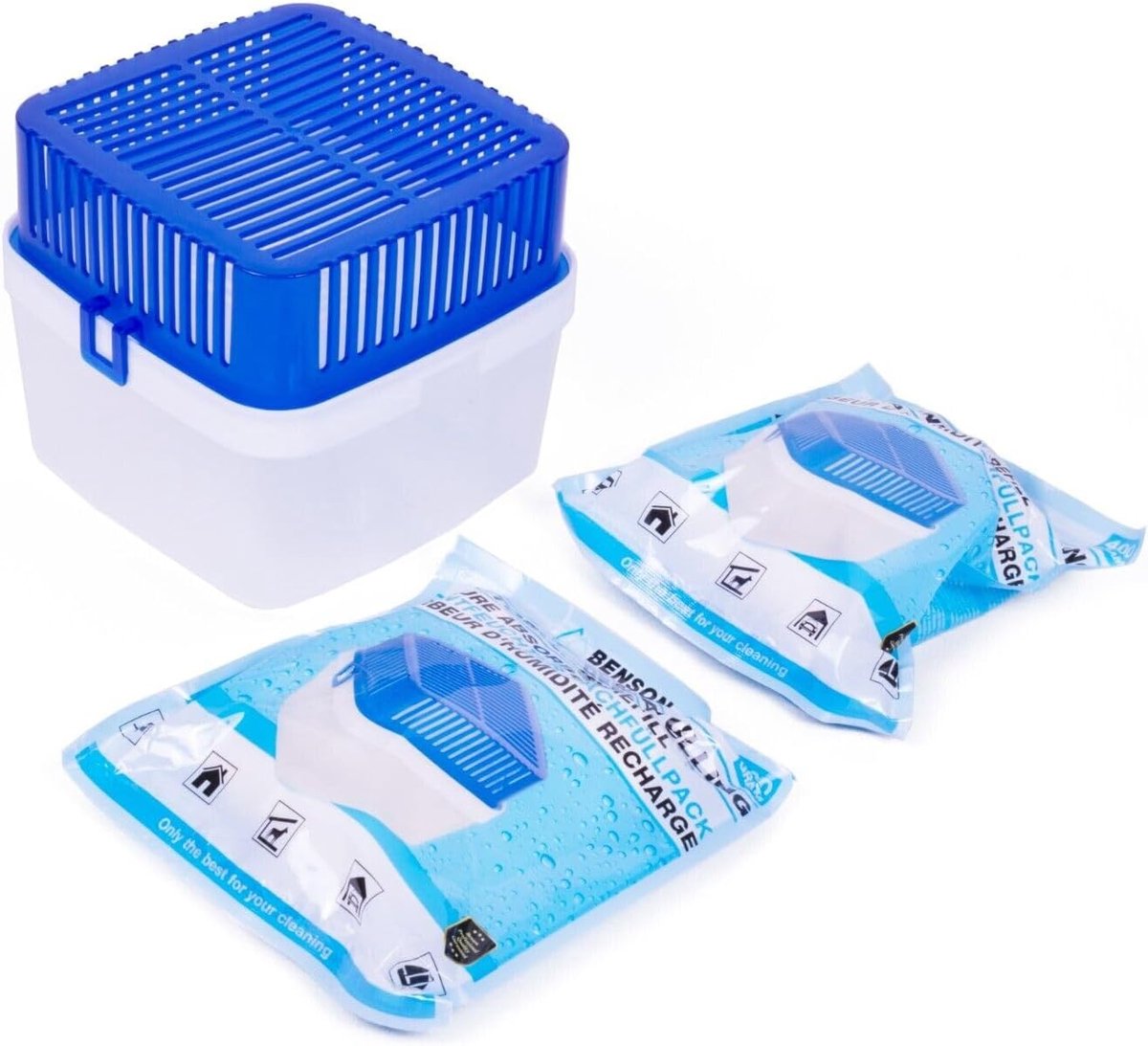 Ontvochtiger 1,8 liter - refillbaar - compact formaat - ideaal voor vochtbestrijding - SnelShoppen