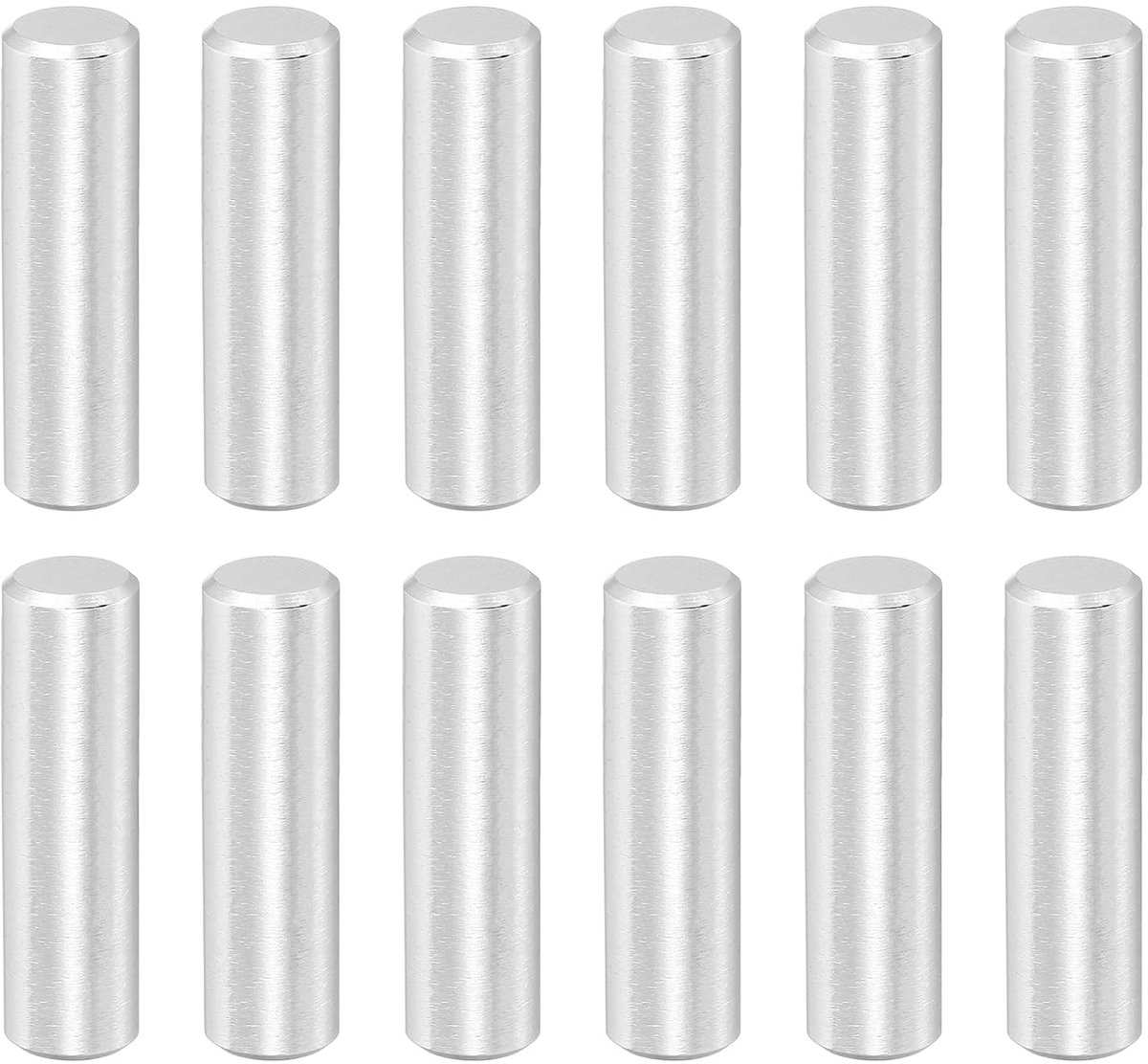 12 pennen 8 x 30 mm van roestvrij staal 316, cilindrische houders voor planken, bevestigingselementen voor bouw, machines, installatie, projecten, zilverkleurig