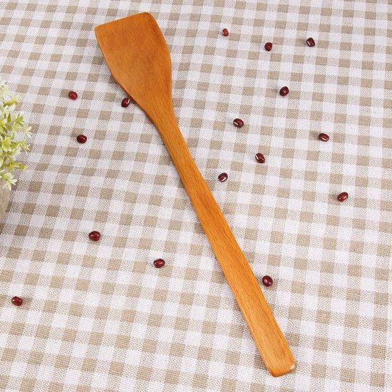 Spatel anti-aanbak frituurschop kookgerei voor thuis Keukengerei Schop voor koken, bakken, frituren, het maken van cakes en rijst (lichte houtkleur) — afbeelding 2