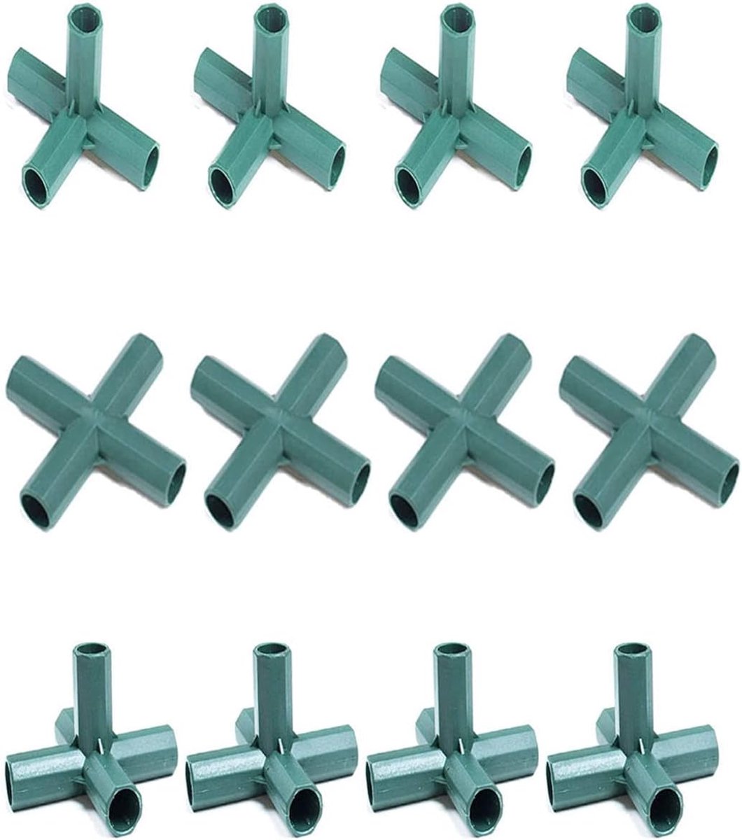 12P kasframe-connector, 16 mm PVC-connector, 4-pins / 5-pins, 3 soorten