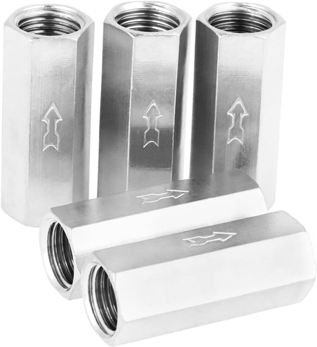 Kleppenmateriaal 1/4 Inch Terugslagklep met Schroefdraad voor Machines met Alleen Lucht 5-pack Eenrichtingsluchtklep Koper