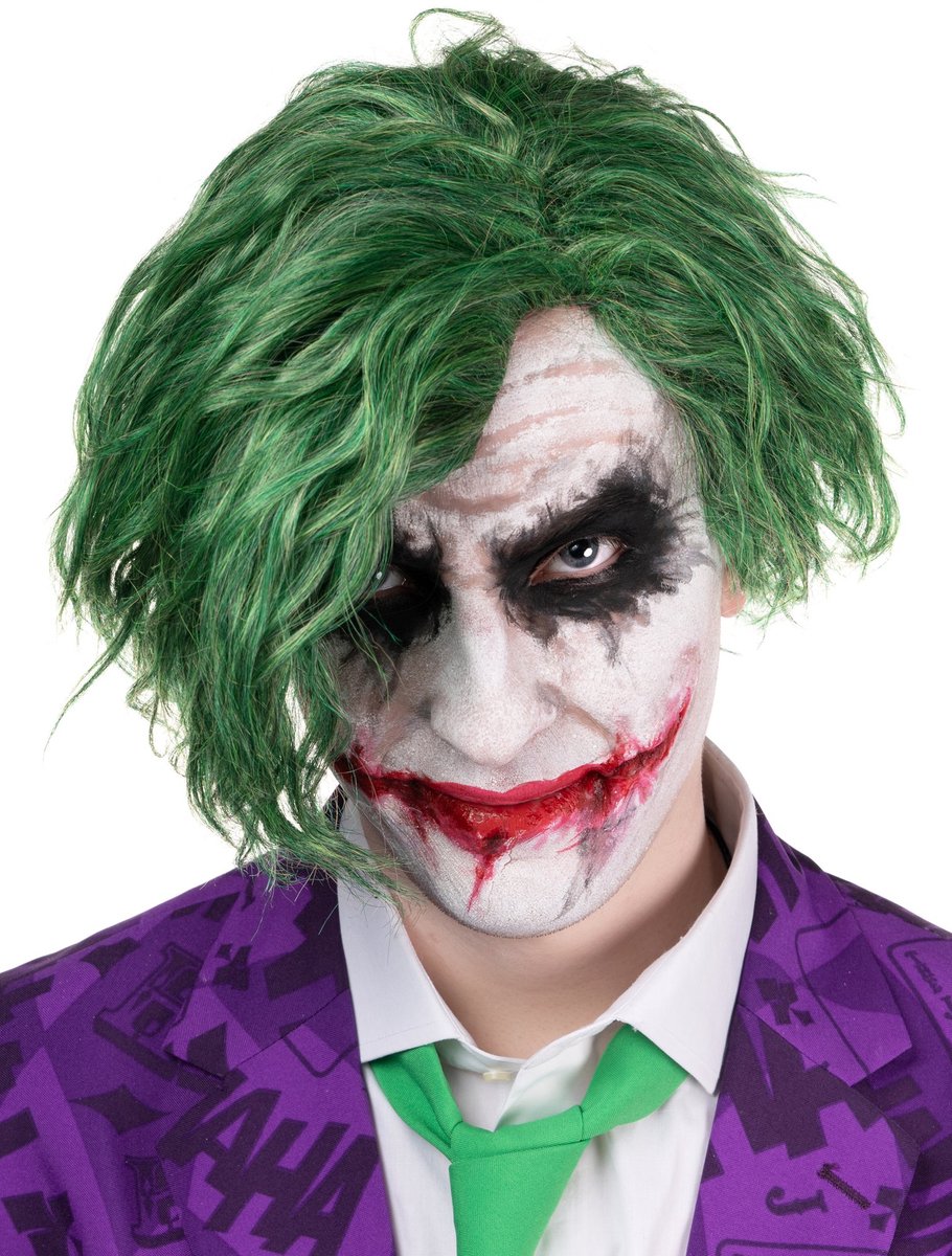 Joker Pruik Heath - Kostuum accessoires voor Halloween
