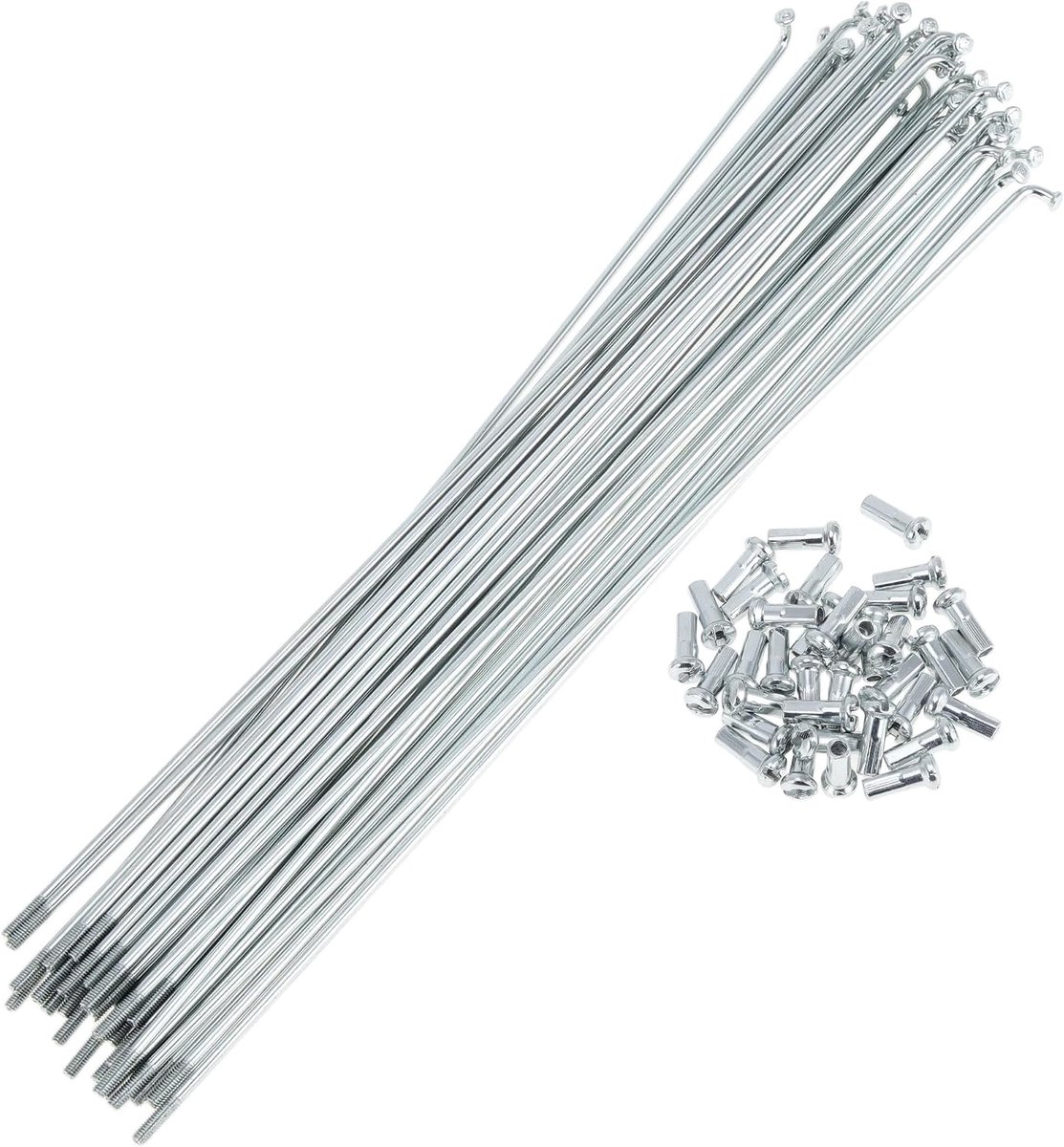 Spaken 233mm Fiets Wiel Spaken Gegalvaniseerd Koolstofstaal Zilver Tone