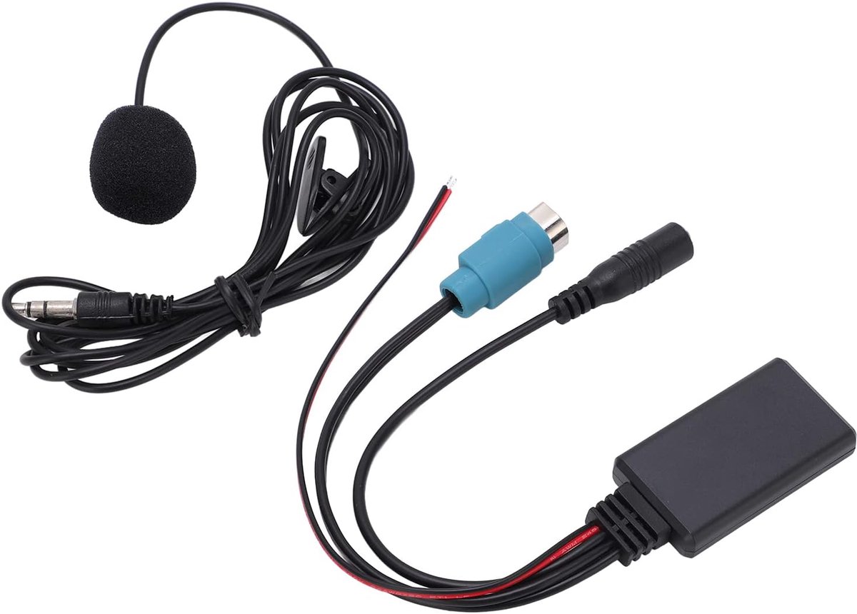 Bluetooth adapter cde-175r, Alpine autoradio Alpine Bluetooth adapter andere auto- en motoronderdelen Bluetooth AUX IN kabeladapter stereo full speed met afneembare microfoon vervanging voor